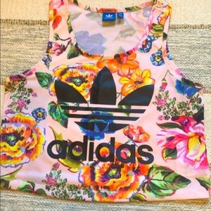 Adidas floral tank